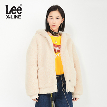 Lee女款 2018秋季X-LINE米色羊羔绒夹克外套L345773QF9VR图片