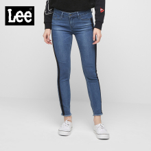 Lee女款 2018年秋季优形丹宁浅蓝色洗水九分牛仔裤L124003YM9GX图片