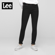 Lee女款黑色紧身小脚九分加厚牛仔裤新款LWN4182VL898图片