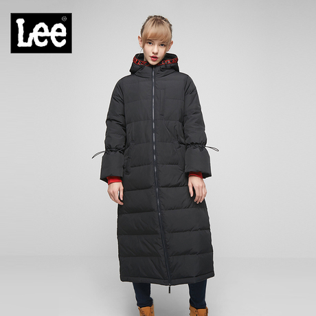 Lee女款2018年秋季主线系列黑色连帽羽绒服L317092SDK11商品大图
