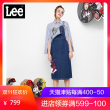 Lee女款 2018年秋季漫威系列潮流蓝色背带牛仔裙L317813HH9JU图片