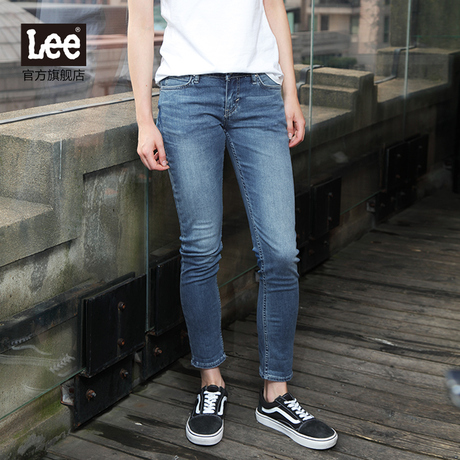 Lee女装 水洗磨白低腰七分牛仔裤LWZ3291MZ5FU商品大图