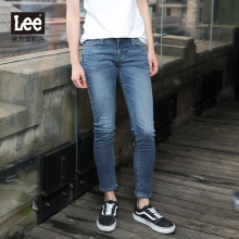 Lee女装 水洗磨白低腰七分牛仔裤LWZ3291MZ5FU图片