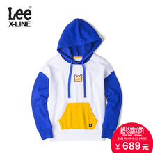 Lee女款 2018年秋季XLINE白色撞色长袖卫衣L345863QBK14图片