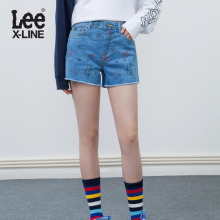 Lee女装2018春夏新款X-LINE浅蓝色短裤L19366AL68NN图片