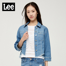Lee女装2018优形丹宁舒适浅蓝色长袖薄外套L303463AX7BY图片
