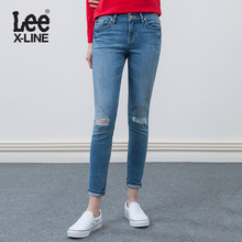 Lee女装 X-line舒适时尚蓝色牛仔裤LWN4183AX8LB图片