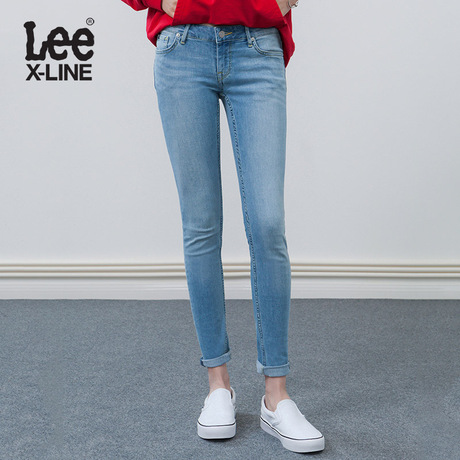 Lee女装 2018春夏新品X-line蓝色牛仔裤LWZ4023AX8LF商品大图