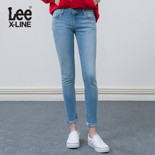 Lee女装 2018春夏新品X-line蓝色牛仔裤LWZ4023AX8LF图片
