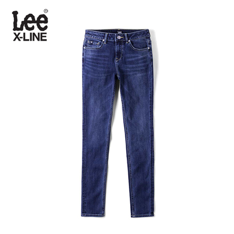 Lee女款 2018年秋季X-LINE蓝色洗水紧身九分牛仔裤LWN4182MH8SP商品大图