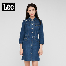 Lee2018年秋季新品BodyOptix女款七分袖牛仔连衣裙L317713AX9FH图片