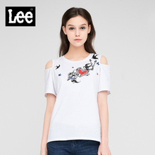 Lee女款 2018年秋季101+白色印花短袖T恤L317623RTK14图片