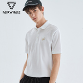 马克华菲POLO衫 2019夏季新款 男士 纯色潮流爱心绣花全棉翻领上衣