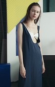 长款 极简背心裙夏装 库存尾货 无袖 时尚 设计宽松大码 个性 欧美女装