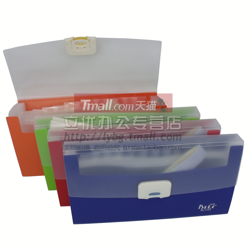 得力风琴包学生用多层文件夹手提收卷子分类韩