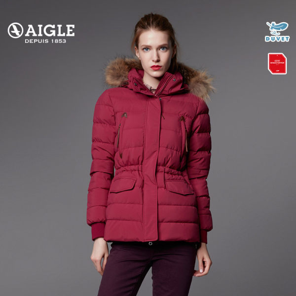 AIGLE 艾高 女士windstopper防风短款修身白鹅绒羽绒服 PONNE