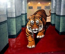 苏州上海手绘墙墙体彩绘涂鸦3D立体画壁画墙面绘画意向金 包邮