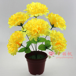 千羽帆仿真花7头大龙爪菊清明花卉绢花假花厂家直销