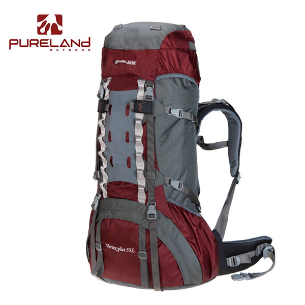 PURELAND普尔兰德户外登山包专业防水大容量双肩旅行包55L