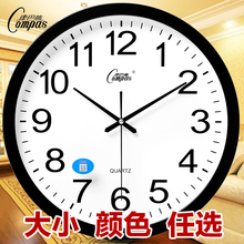 挂钟卧室客厅挂表创意石英钟表 康巴丝办公静音时钟简约现代时尚