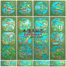 精雕图浮雕图顶箱柜jdp灰度图顶箱柜ZTGM 012农耕山水顶箱柜