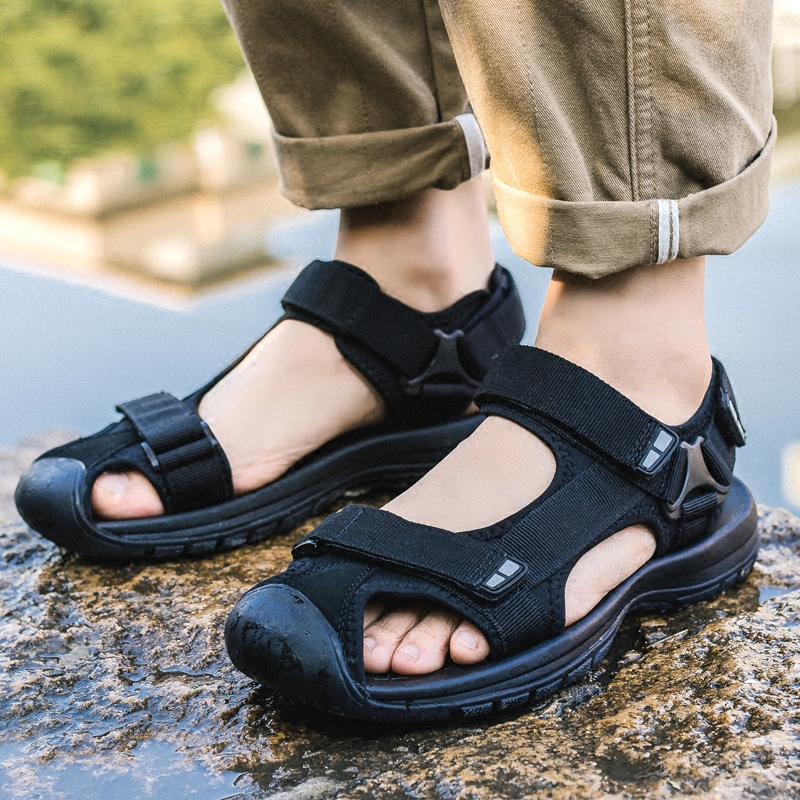 Baotou sandals, men's beach shoes, summer children's casual wading shoes, outdoor anti slip sports, teenagers, middle school students