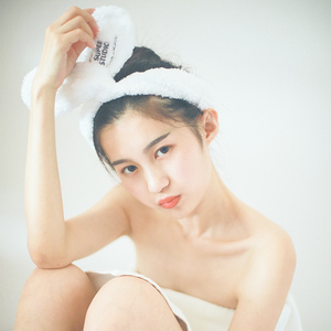 卖萌神器刺绣兔耳朵洗脸发箍