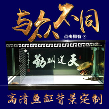 高清背景纸 饰壁画贴纸 包邮 定制鱼缸背景纸龙鱼背景图造景纸壁纸装