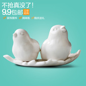 喜鹊摆件调味罐调料盒结婚情人节礼物厨房用品 闻鹊喜