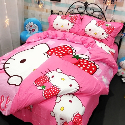 床上四件套kitty猫2018新款