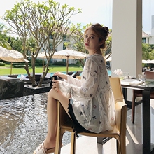 女甜美长袖 宽松上衣 学生娃娃衫 小清新雪纺衫 AHY定制2018夏季韩版
