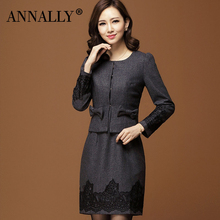 泡泡长袖 毛呢外套短款 Annally 优雅修身 2014秋装 时尚 新款 品牌女装
