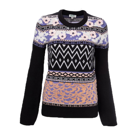 KENZO/高田贤三KE1T0652821奢品女士时尚百搭亮片钉珠混纺羊毛衫商品大图