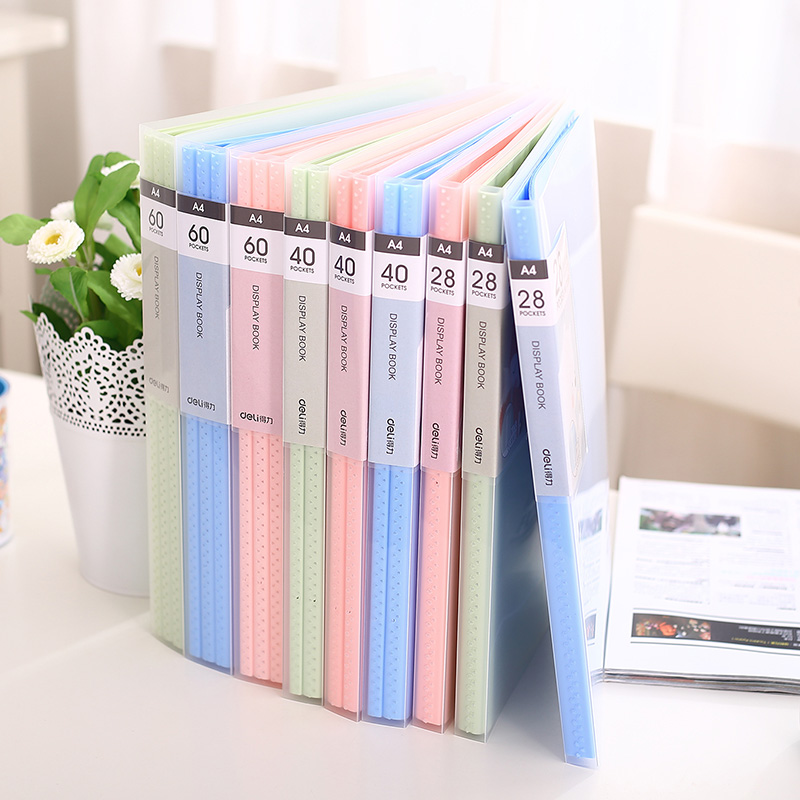 本国誉A4斜切式资料册多层文件夹学生用女插