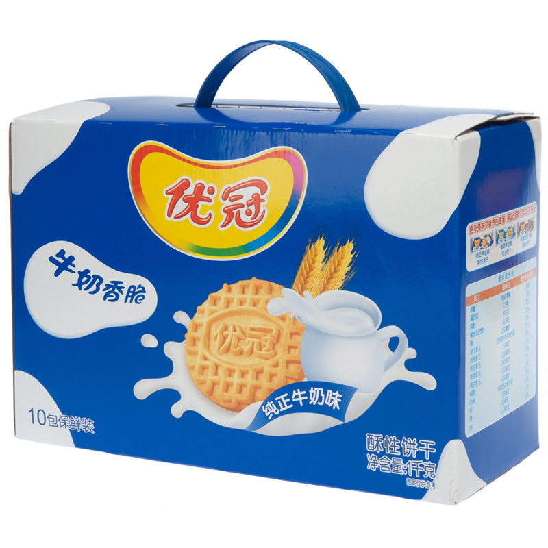 箱早餐大包装41000g优冠饼干牛奶香脆原味优冠亿滋天猫超市