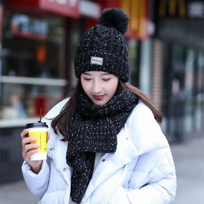 帽子女针织帽秋冬天加绒保暖韩版护耳帽休闲百搭潮韩国冬季毛线帽