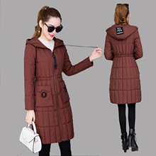 2018冬季新款女装韩版修身加厚轻薄棉衣棉服女中长款外套冬季棉袄图片