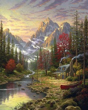 TMS156 饰画 风景油画 托马斯风景 居家装 高清喷绘印刷仿真油画