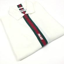 现货 AD PALACE 红绿竖条纹POLO衫条纹红绿长袖 1B01