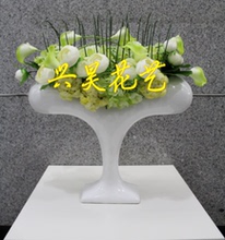 客厅售楼部样板房欧式现代装 落地大花瓶仿真插花艺套装 酒店 饰摆件
