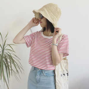 百搭休闲条纹T恤