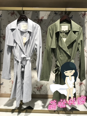 拉夏贝尔拉贝缇2018春装新款国内正品代购张长款收腰风衣60006364商品大图