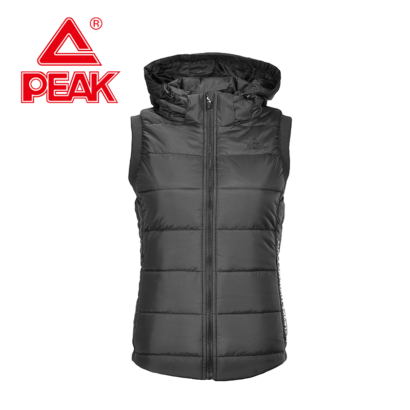 Peak Women's Sleeveless Vest Hooded Fashion Versatile Coat Autumn Women's Top Clothing Casual Sports Warmth