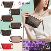 2017新款 香港FION迷你斜挎包单肩包手机包零钱包女可放IPHONE7
