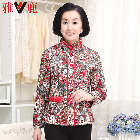 yaloo/雅鹿中老年女羽绒服秋冬季加厚轻薄修身立领羽绒内胆妈妈装商品大图