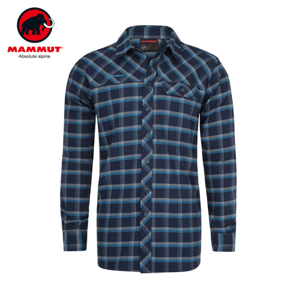 MAMMUT/猛犸象 男士户外时尚休闲防晒格子衬衫