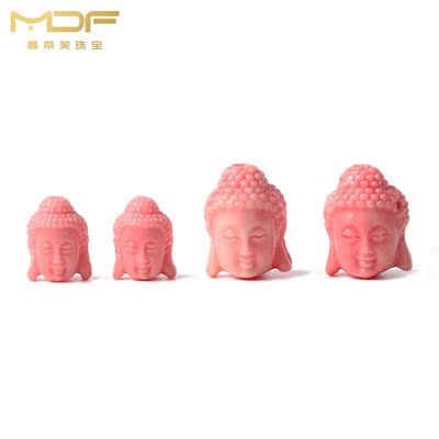 MDF/曼蒂芙合成粉贝壳双面笑佛雕刻吊坠挂坠挂件 手工diy佛珠配件