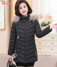 妈妈冬装棉衣40-50岁气质中老年女装韩版羽绒棉服厚外套2018新款图片