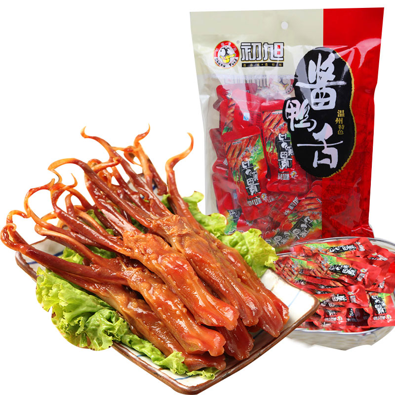 温州鸭肉零食480g温州初旭酱鸭舌头原味净重初旭旗舰店