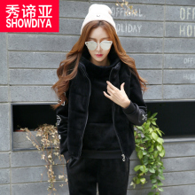 2018秋冬新款韩版金丝绒马甲女装加厚百搭休闲棉服背心外套马夹潮图片